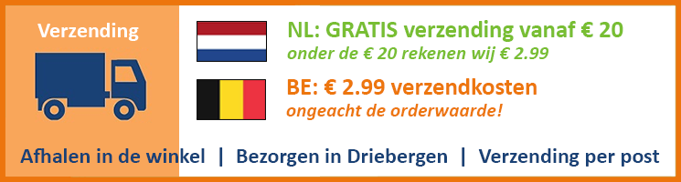 Verzendkosten in Nederland en België