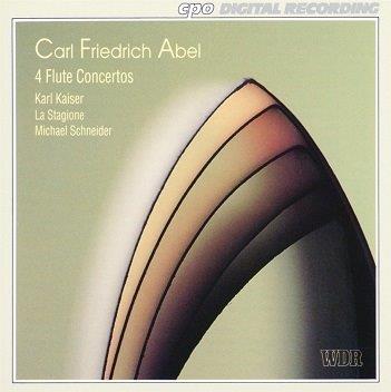 ABEL, CARL FRIEDRICH - 4 FLUTE CONCERTOS Op. 6 No. 1, 2, 3 & 5